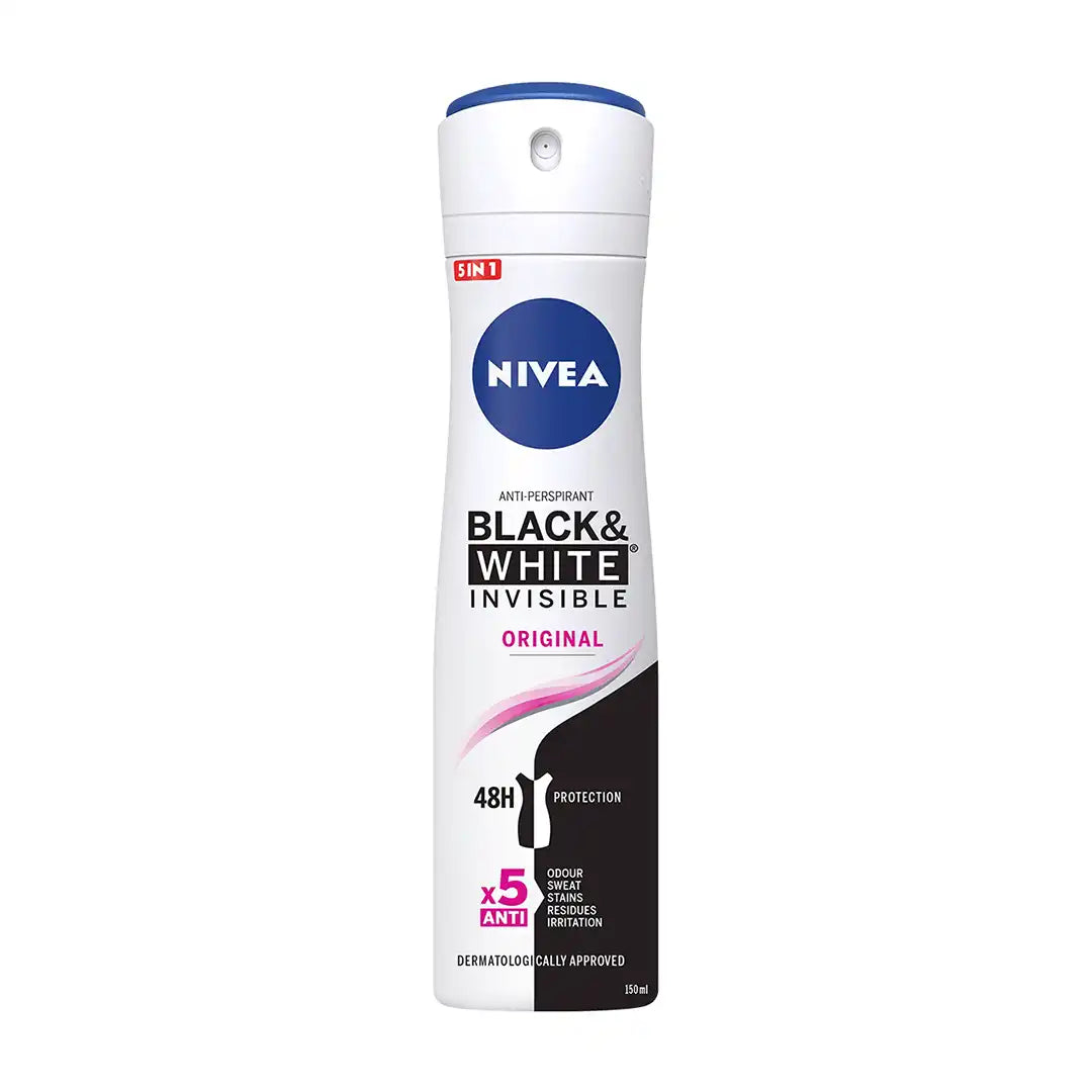 Nivea Black and White Invisible Aerosol 150ml, Assorted