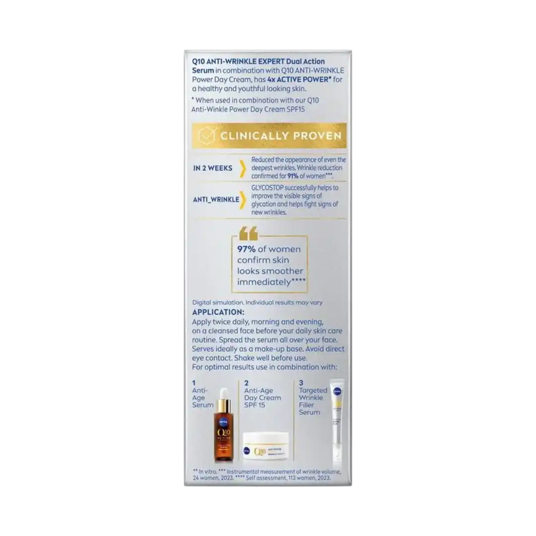 Nivea Q10 Expert Anti-Wrinkle Double Action Serum, 30ml
