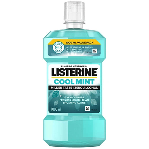 Listerine Cool Mint Milder Taste Mouthwash, 1l