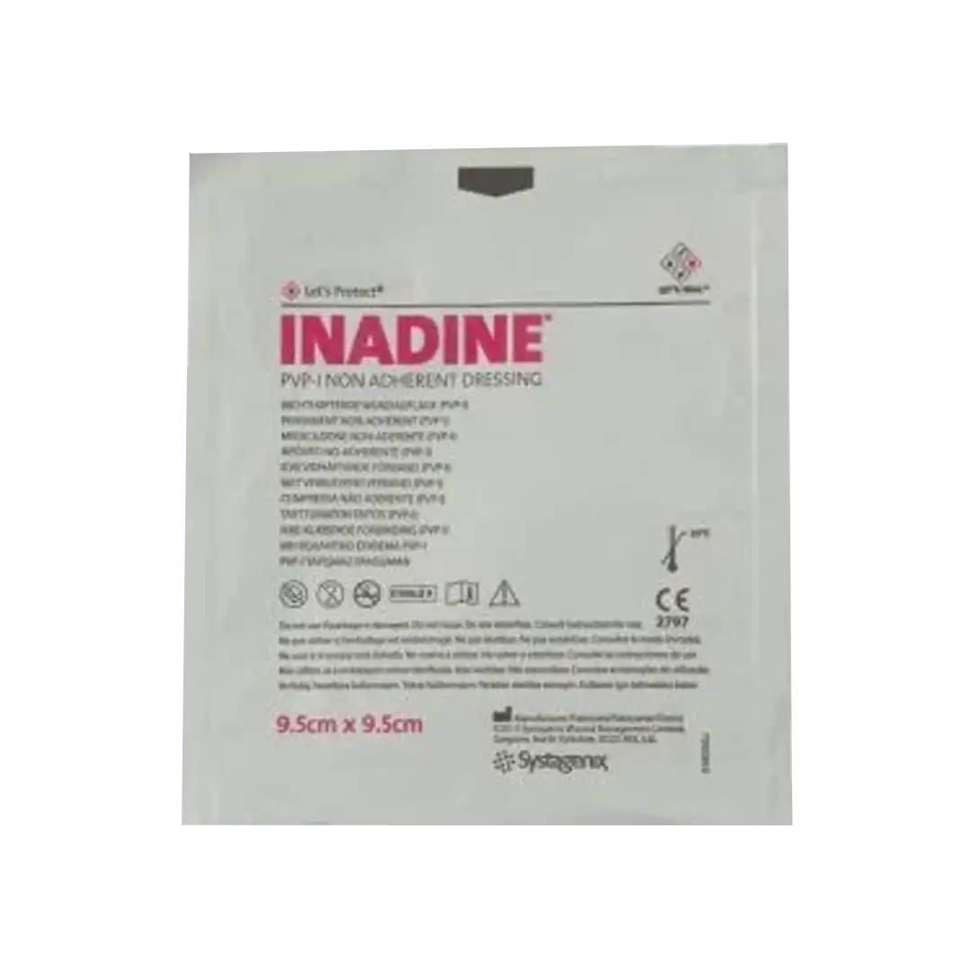Inadine Pvp-i Non Adherent Dressing, 9.5cm X 9.5cm