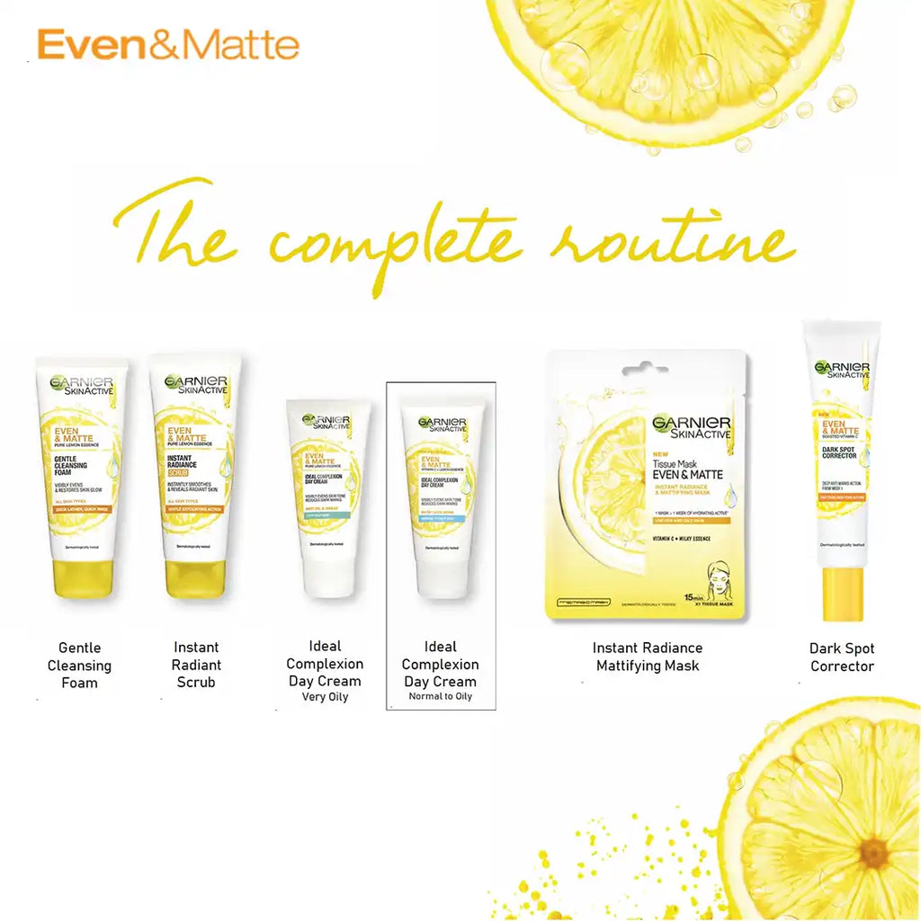 Garnier Even & Matte Normal To Oily Daily Cream, 40ml