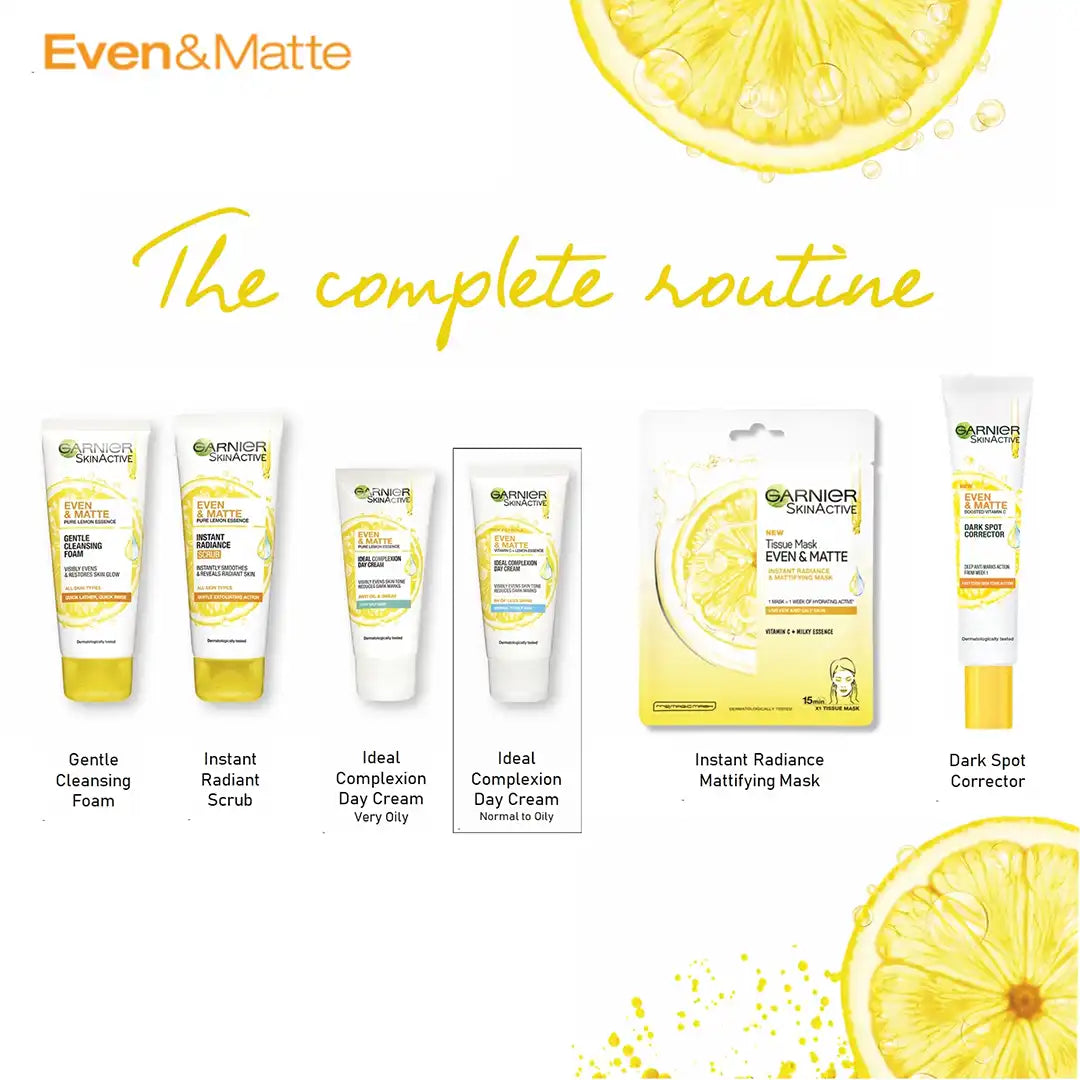 Garnier Even & Matte Normal To Oily Daily Cream, 40ml