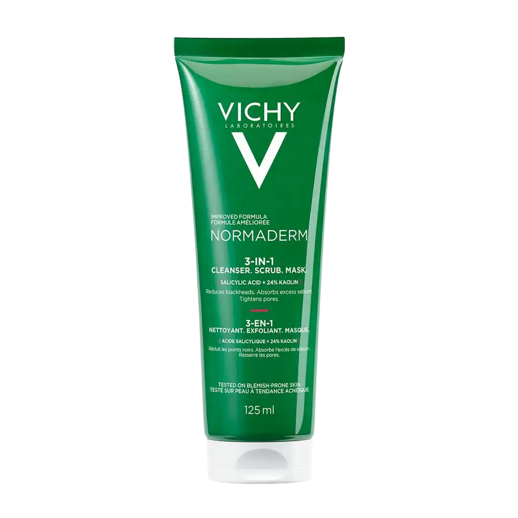 Vichy Normaderm 3-in-1 Scrub & Cleanser Mask, 125ml