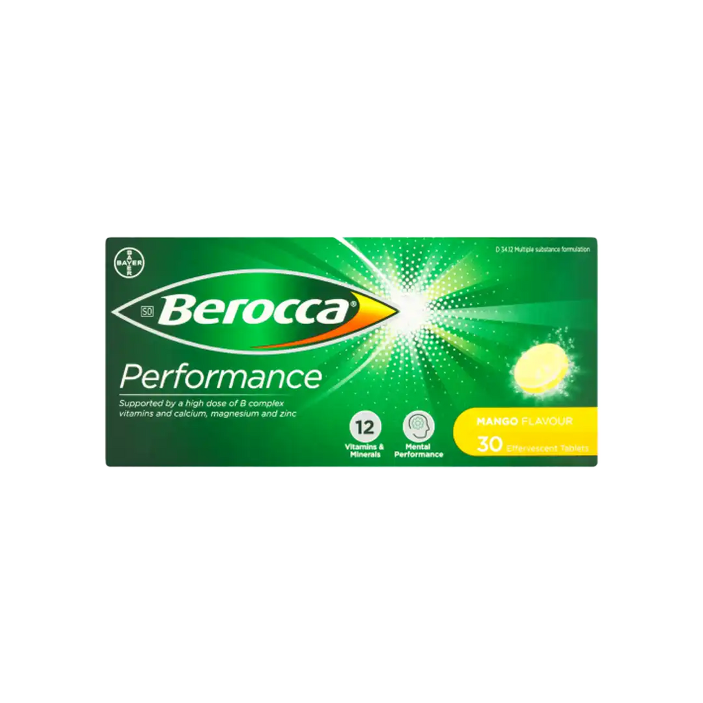 Berocca Performance Effervescent Tablets 30's, Assorted