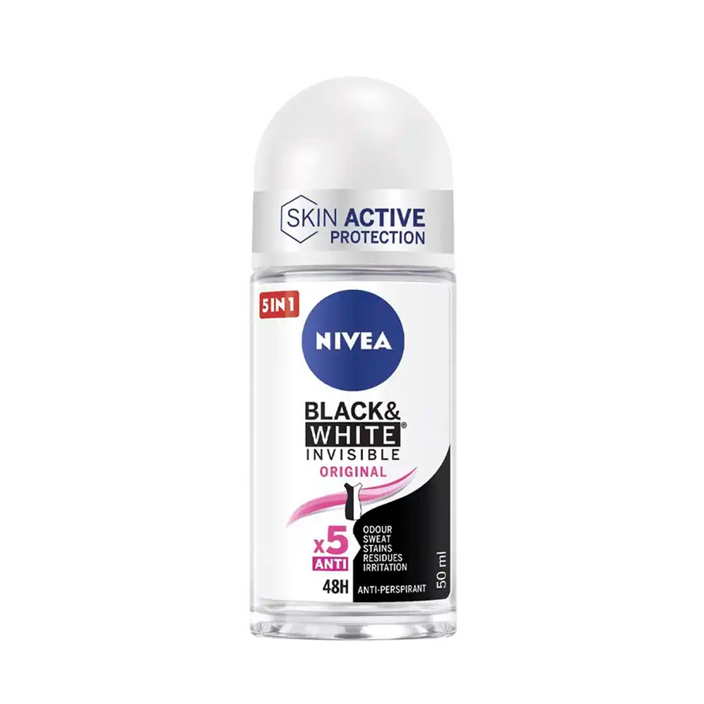 Nivea Black and White Invisible Roll-On Assorted, 50ml