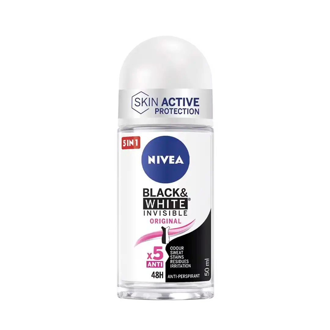 Nivea Anti-Perspirant Roll-On Invisible for Black and White Assorted, 50ml