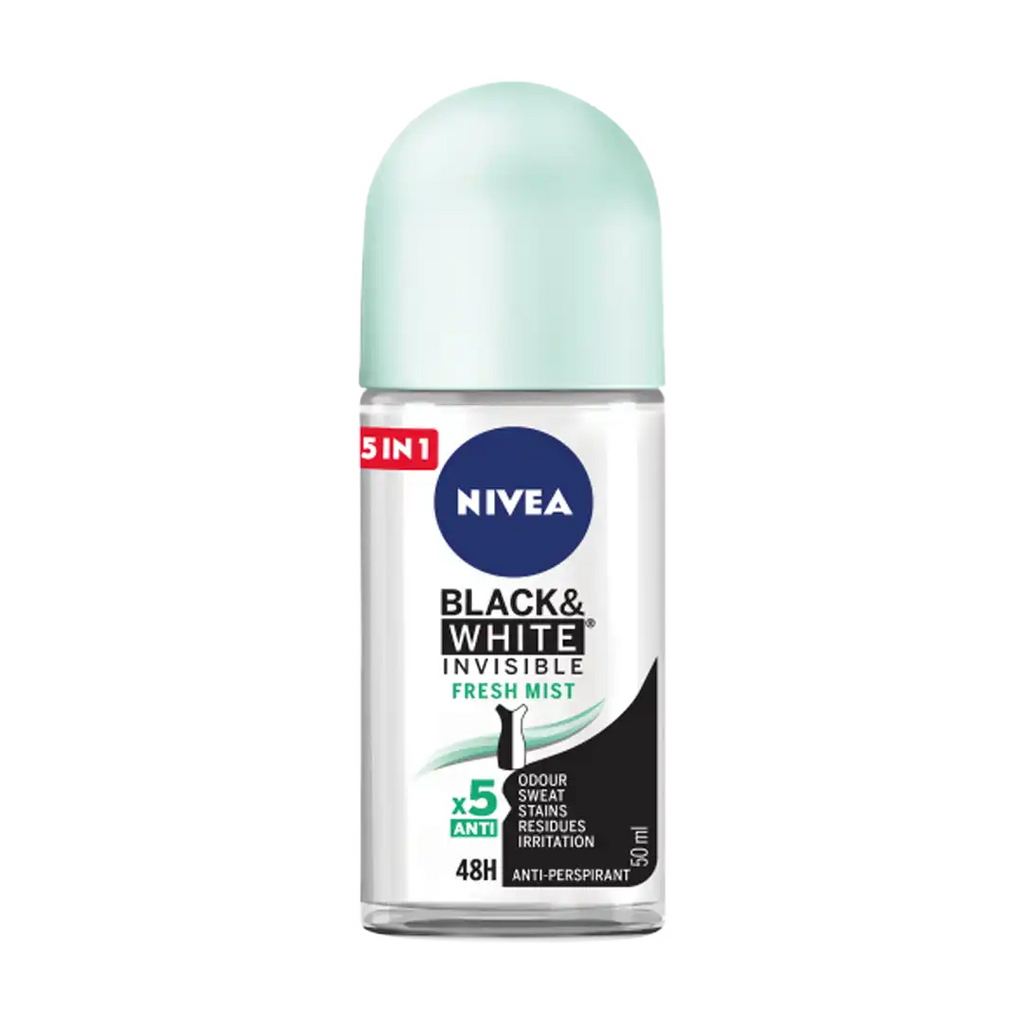 Nivea Black and White Invisible Roll-On Assorted, 50ml