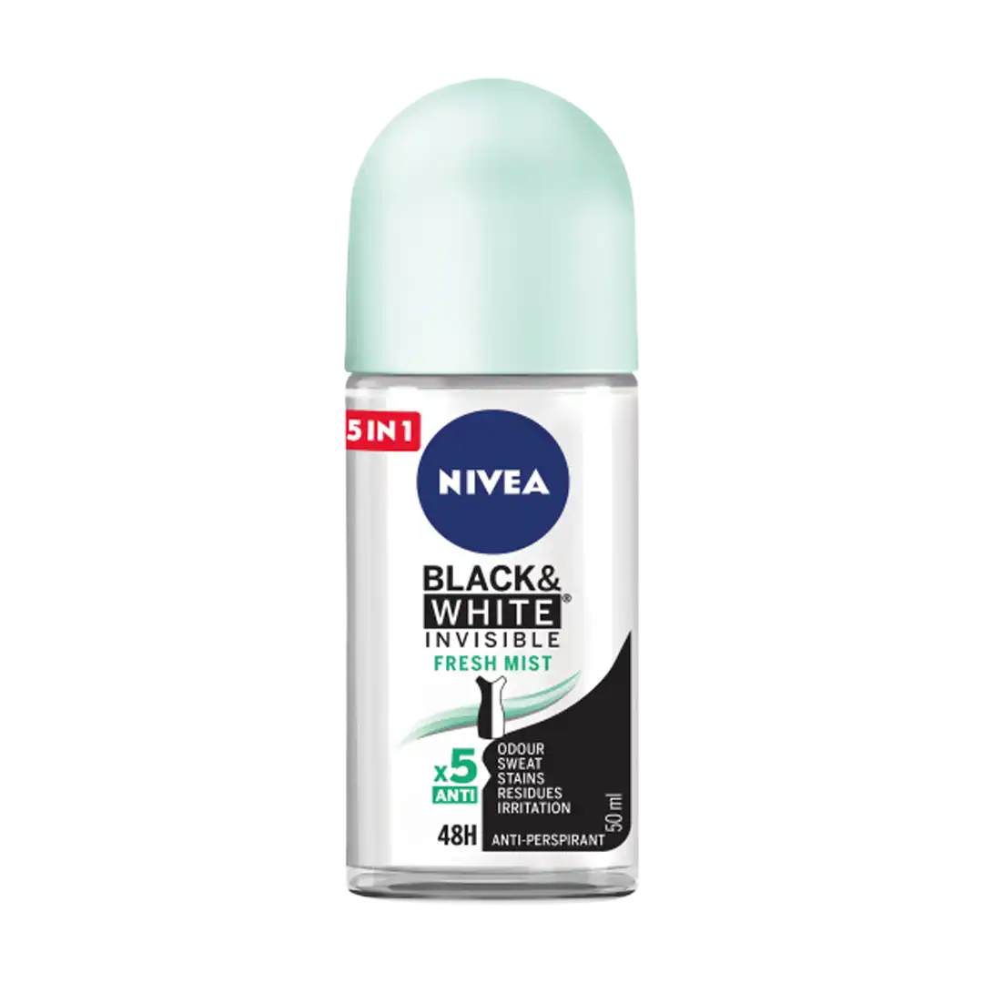 Nivea Black and White Invisible Roll-On Assorted, 50ml