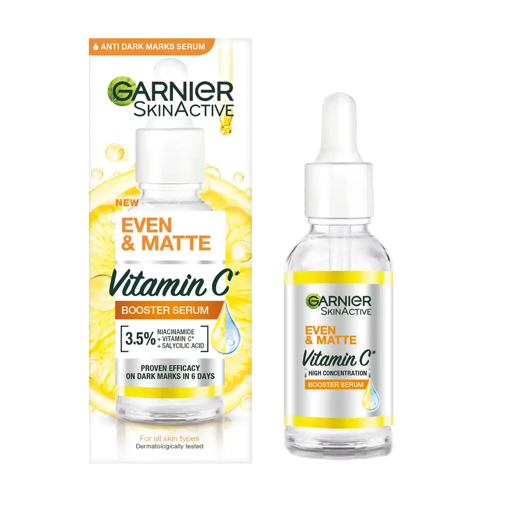 Garnier Even & Matte Vitamin C Booster Serum, 30ml