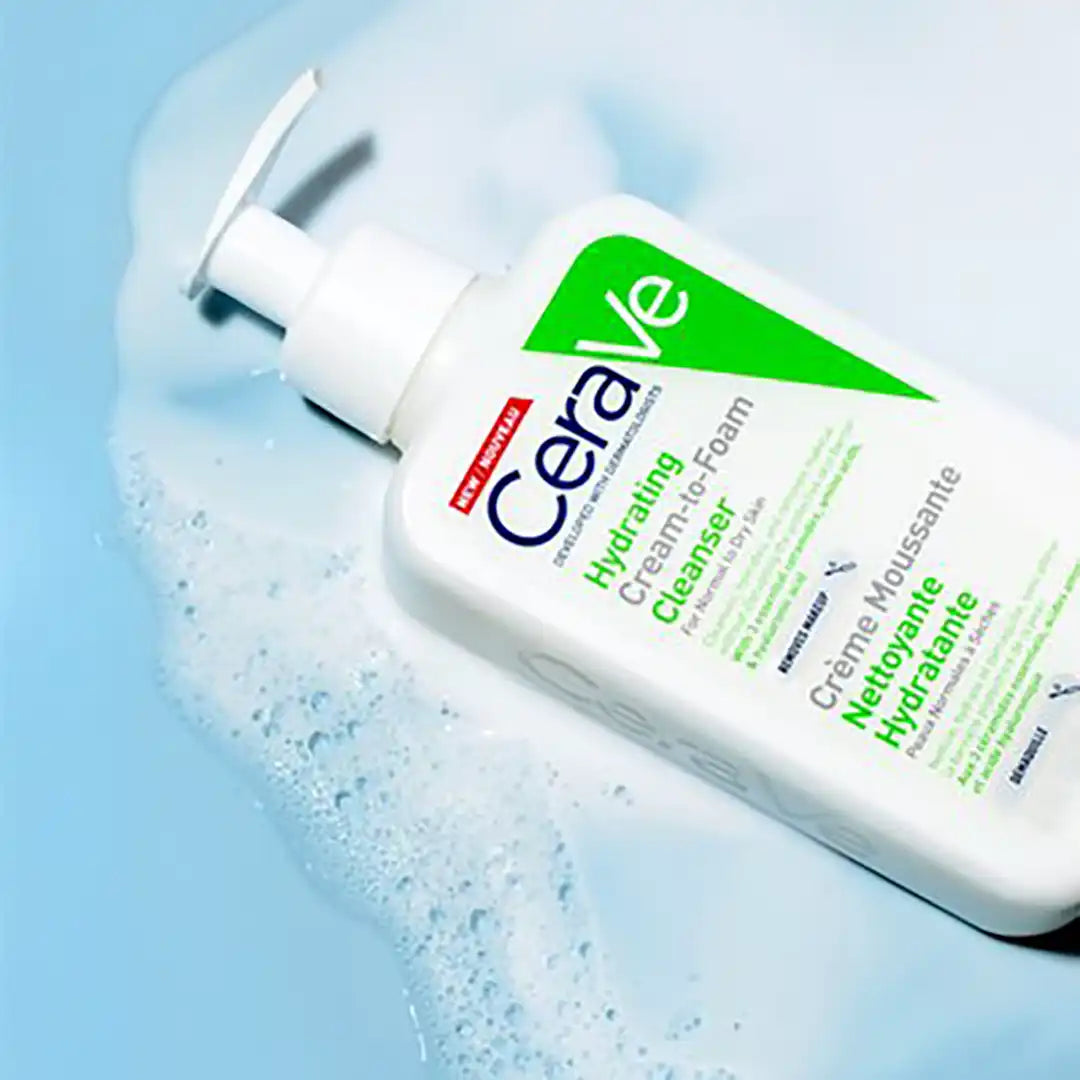 CeraVe Hydrating Cream-to-Foam Cleanser For Normal To Dry Skin, 236ml