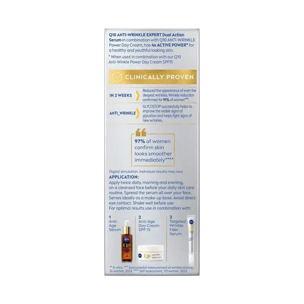 Nivea Q10 Expert Anti-Wrinkle Double Action Serum, 30ml