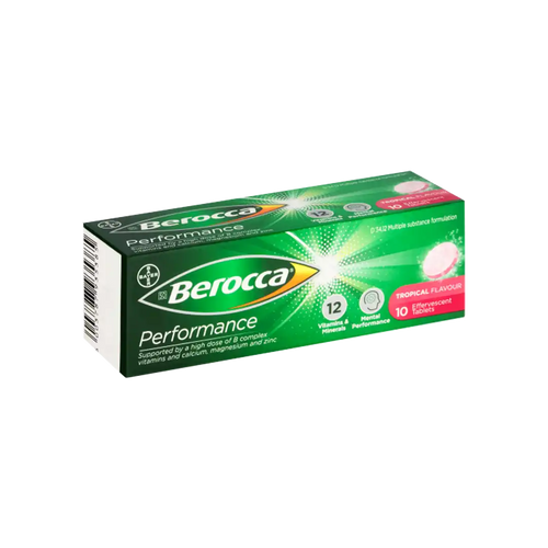 Berocca Performance Tropical Effervescent Tablets, 10's