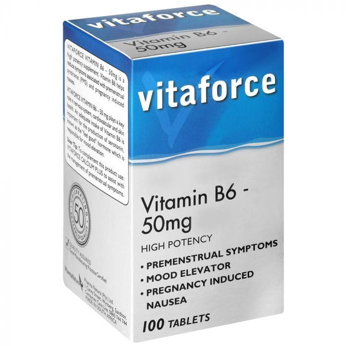 Vitaforce B6-50Mg Pyridoxine Tabs, 100's