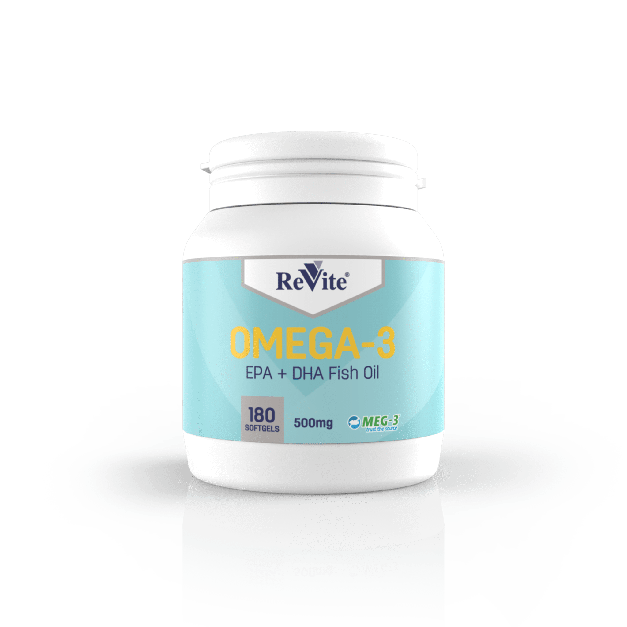 Revite Omega-3 500mg Capsules, 180's