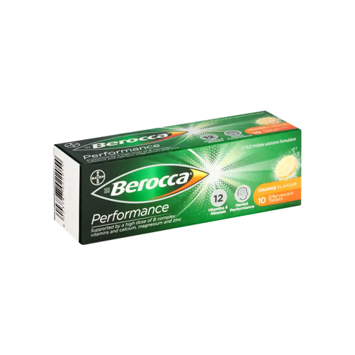 Berocca Performance Orange Effervescent Tablets, 10's