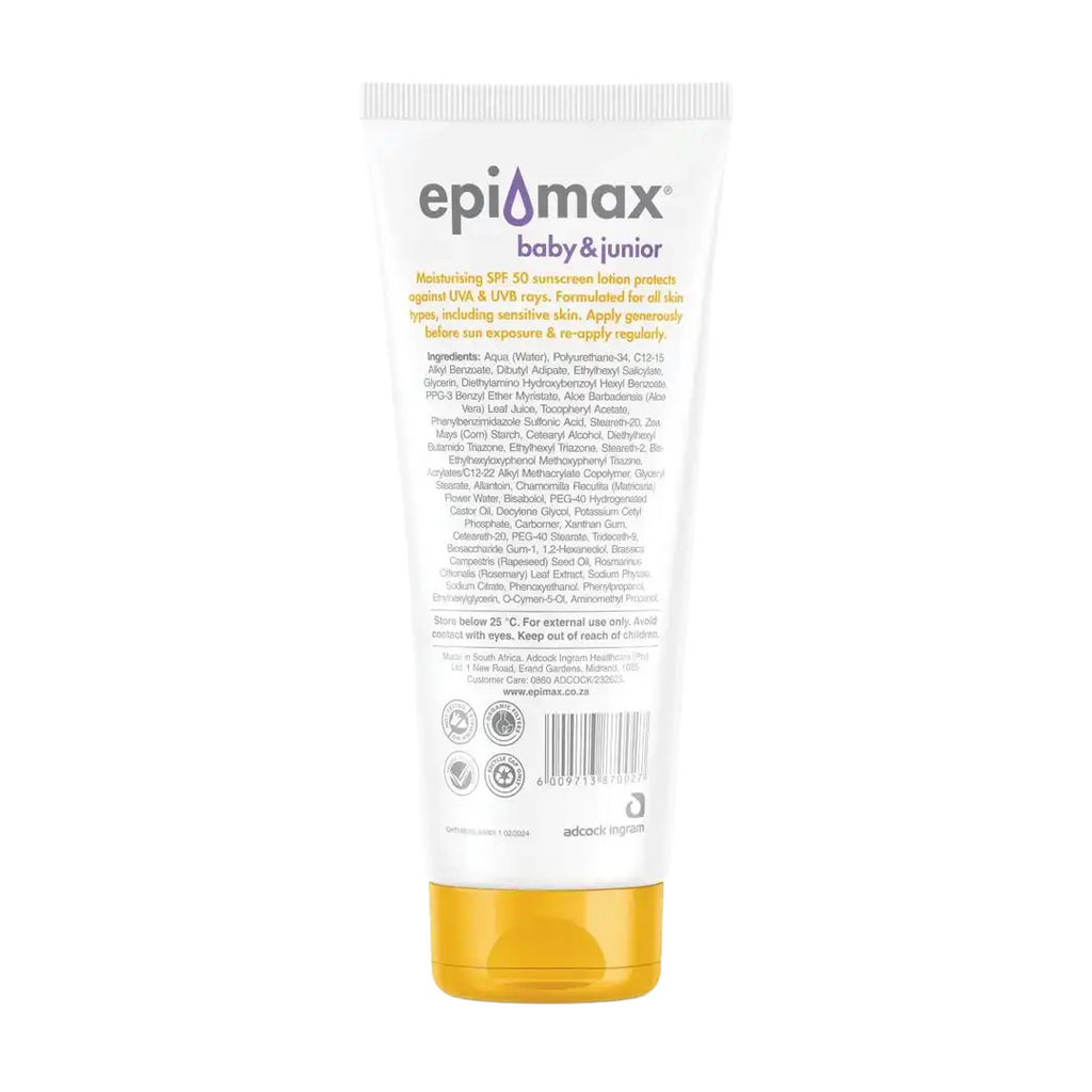 Epi-Max Baby And Junior Sunscreen Lotion Spf50, 200ml