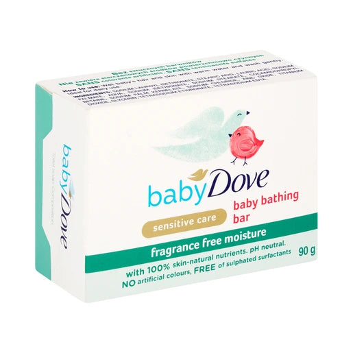 Baby Dove Sensitive Care Fragrance Free Moisture Soap Bar, 90g
