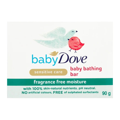 Baby Dove Sensitive Care Fragrance Free Moisture Soap Bar, 90g