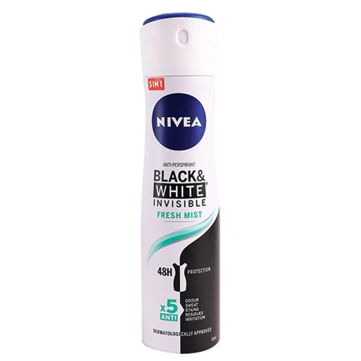 Nivea Black and White Invisible Aerosol 150ml, Assorted