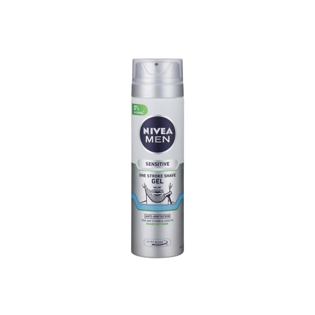 Nivea Men Sensitive One Stroke Shaving Gel, 200ml