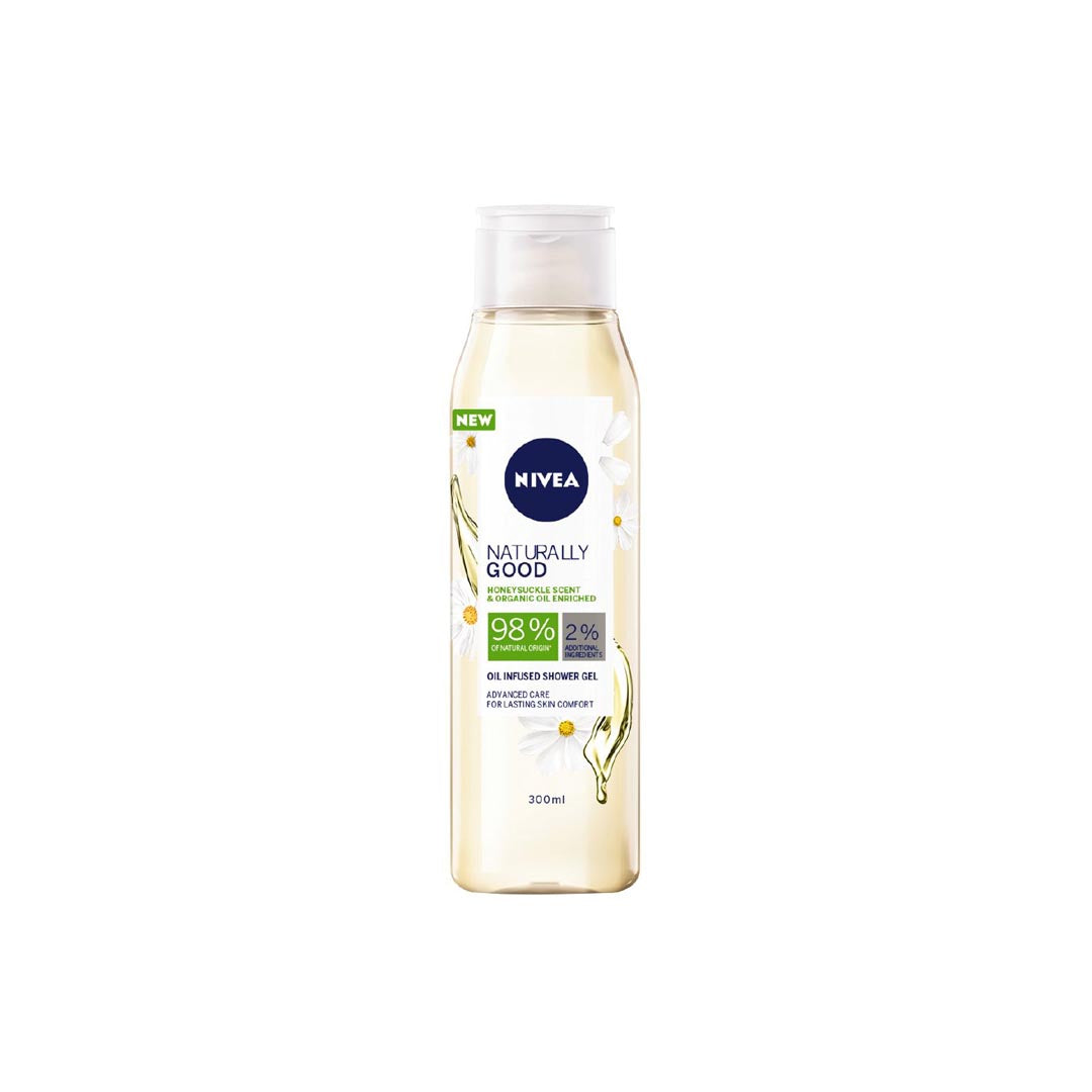 Nivea Naturally Good Shower Gel Honeysuckle, 300ml
