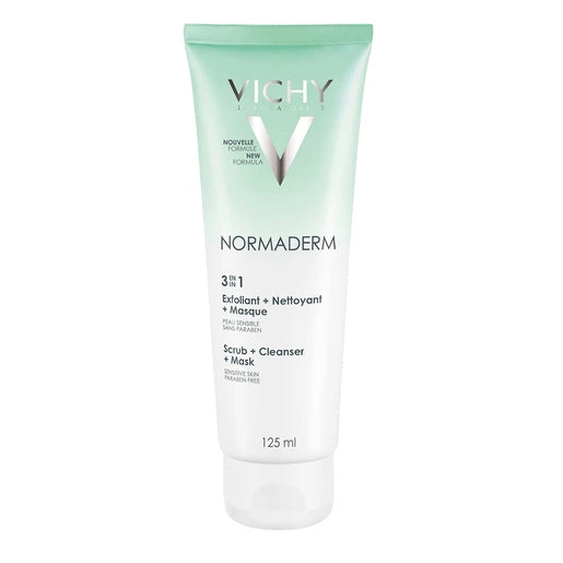 Vichy Normaderm 3-in-1 Scrub & Cleanser Mask, 125ml