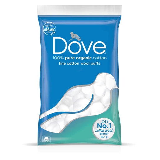 The Dove Pure Organic Cotton Wool Puffs, 80g