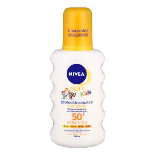 Nivea Sun Kids Protect & Sensitive Spray SPF50+, 200ml